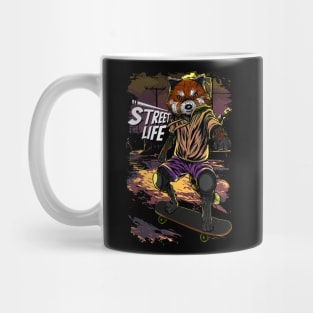 Red panda, Skateboard, Skater, City, Halfpipe, Skating Mug